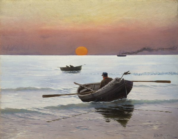 Sunset on the Sea, 1887. Creator: Stanislaw Witkiewicz.
