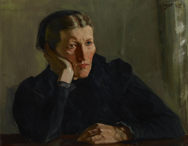 Portrait of Mother, before 1905. Creator: Wincenty Wodzinowski.
