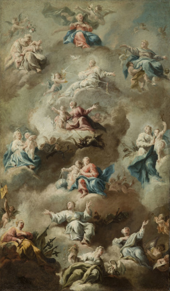 Allegorical Religious Scene with the Virgin Mary II, 2nd quarter of 18th century. Creator: Unknown.
