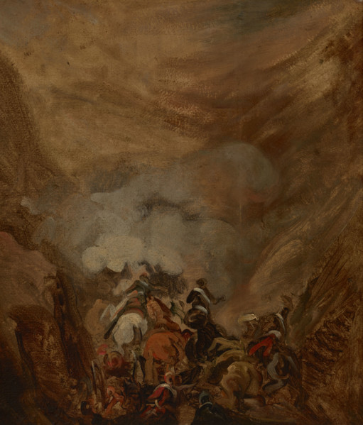 Charge in the Gorge of Somosierra, c1837. Creator: Piotr Michalowski.
