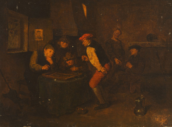 Genre Scene in an Inn (Backgammon Game), between 1680-1720. Creator: Unknown.
