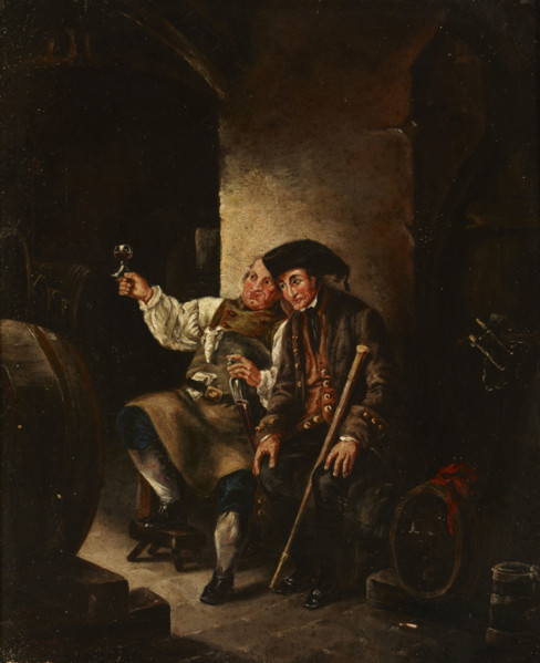 Wine Drinkers, 19th century. Creator: Unknown.