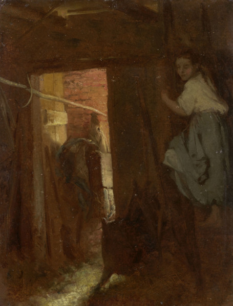 Interior of a Cottage, 1870. Creator: Aleksander Kotsis.