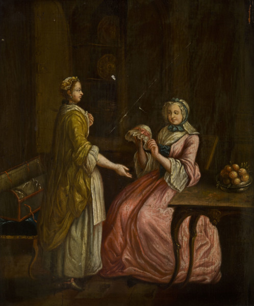 Sale of a Bonnet, 18th century. Creator: Unknown.