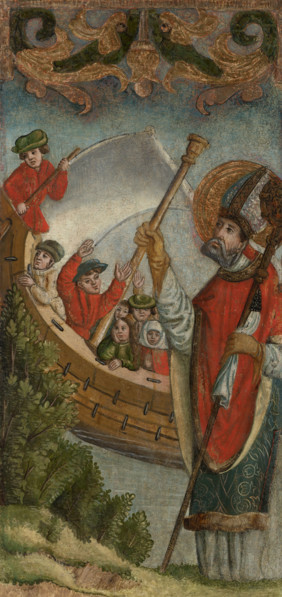 Scene from the Legend of St Nicholas-the Saint Saving the Shipwrecked...1st half of 16th cent. Creator: Unknown.
