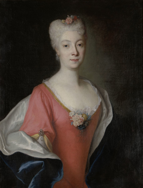 Portrait of Eleonora Monika née Waldstein, Princess Czartoryska (1712-1795)..., between 1726-1750. Creator: Louis de Silvestre.