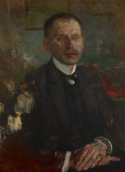 Portrait of Bogdan Falenski-two-sided painting, c1900. Creator: Olga Boznanska.