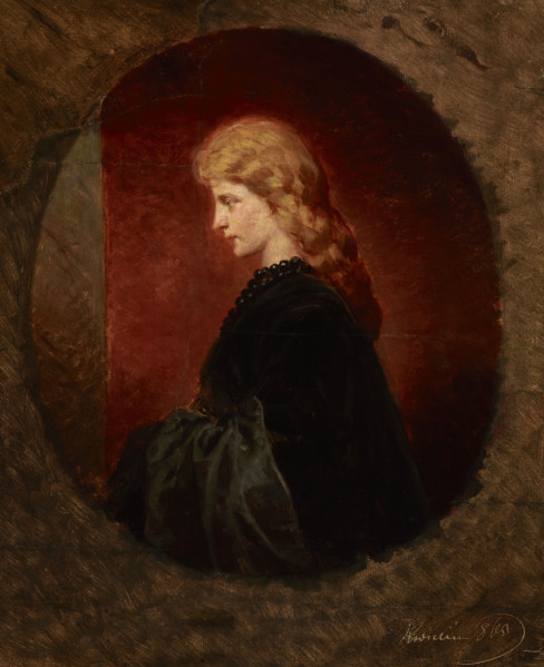 Portrait of a Red-Haired Woman, April 1865. Creator: Artur Grottger.