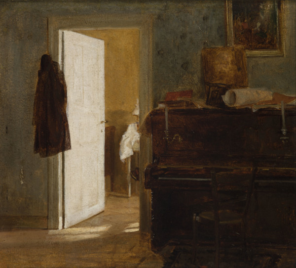 Interior of the Gierymskis' Flat in Munich, before 1874. Creator: Aleksander Gierymski.