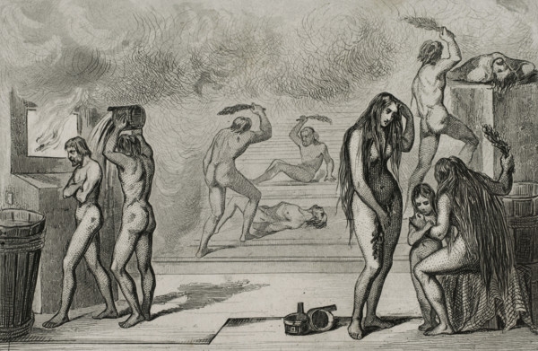Russian baths, 1839. Creator: Augustin François Lemaitre.