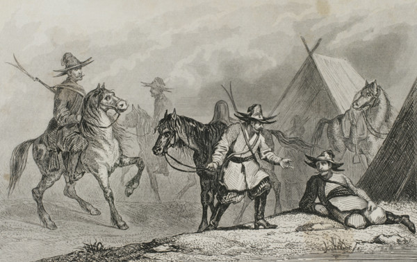Kyrgyz camp, Russia, 1839.  Creator: Augustin François Lemaitre.