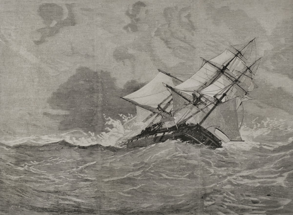 Shipwreck of the "Eurydice", which occurred near the Isle of Wight, on March 24, 1878. Creator: Bernardo Rico.