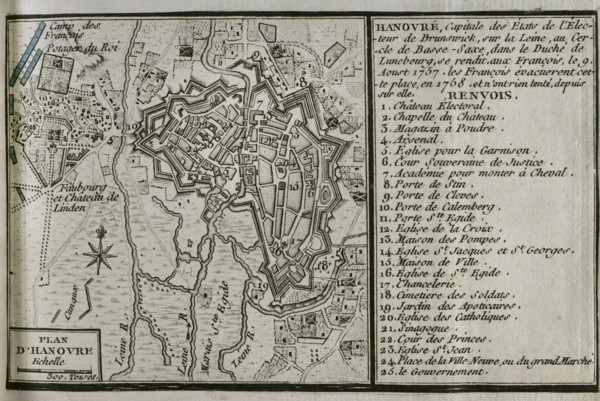 Map of Hannover, 1757-1758 (1765).  Creator: Jean de Beaurain.