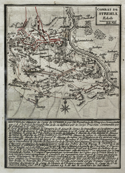 Seven Years War (1756-1763): Third Silesian War - Battle of Strehla (August 20, 1760), 1765. Creator: Jean de Beaurain.