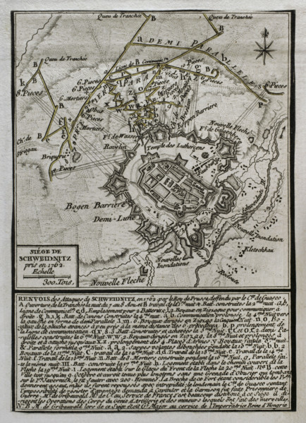 Seven Years War (1756-1763): Third Silesian War - Siege of Schweidnitz (1762), 1765. Creator: Jean de Beaurain.