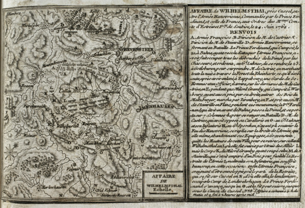 Seven Years War (1756-1763): Battle of Wilhelmsthal (June 24, 1762), 1765. Creator: Jean de Beaurain.