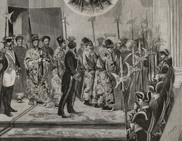 Embassy of the King of Annam to King Alfonso XII, Madrid, Spain, May 12, 1878.  Creator: Andrés Ovejero.