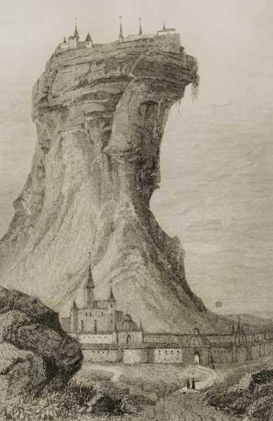Semiramis Castle, Van, Armenia, 1838. Creator: Alfred Lepetit.
