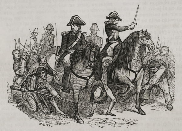 Mutiny of Aranjuez, Spain, 1808, (1851).  Creator: Sainz.