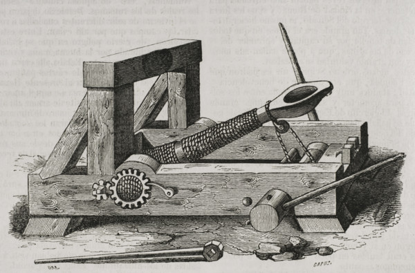 The catapult - siege machine, 19th century. Creator: Tomás Carlos Capuz.