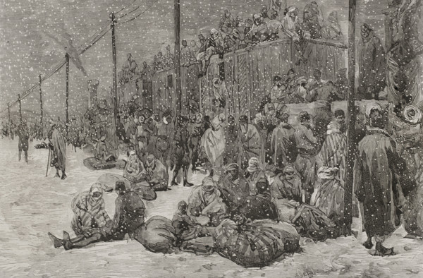 Russo-Turkish War (1877-1878): refugees in Constantinople, 1878.  Creator: Tomás Carlos Capuz.
