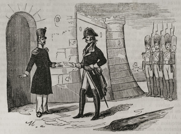 French occupation of Montjuich Citadel, Barcelona, Spain, February 29, 1808, (1851).  Creator: Unknown.