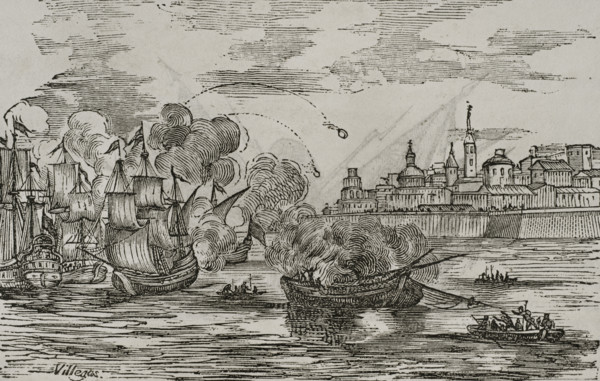 Assault on Cadiz, 1797, (1851). Creator: Unknown.