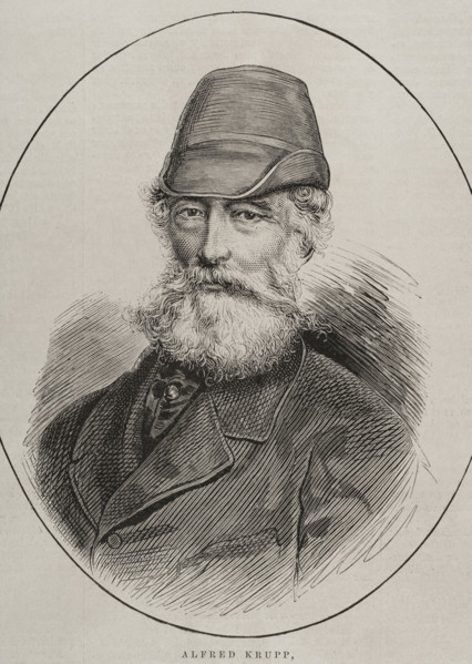 Alfred Krupp, German steel manufacturer and inventor, 1878.  Creator: Unknown.
