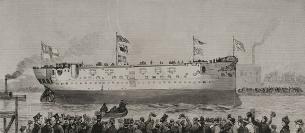 Comus Class Corvette, Royal Navy steel corvette, 1878.  Creator: Unknown.