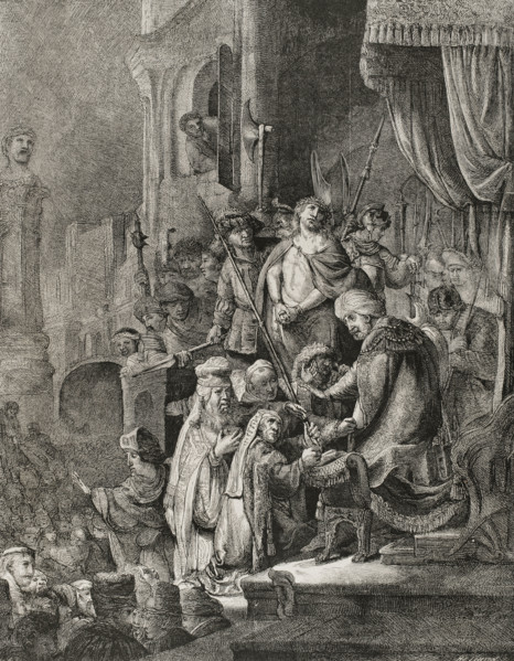 Jesus Christ before Pontius Pilate, 1878.  Creator: Unknown.