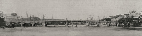 Bridge of Spain over the Pasig River, Manila, Philippines, 1898. Creator: Unknown.