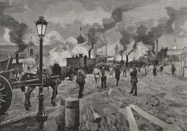 Works on the reinforcement of the avenues near the Palace of the Champ de... Paris Exposition, 1878. Creator: Unknown.