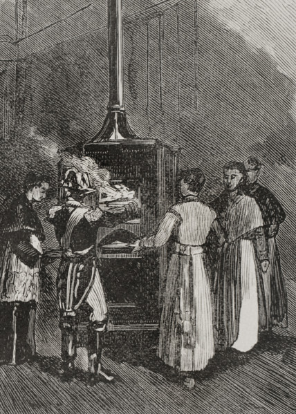 The conclave for the election of Pope Leo XIII, Rome, 1878.  Creator: Unknown.