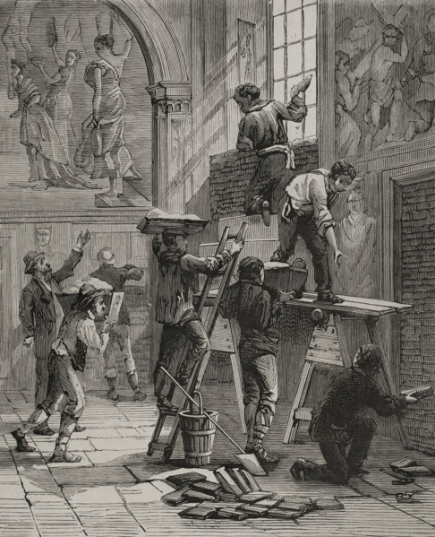 The conclave for the election of Pope Leo XIII, Rome, 1878.  Creator: Unknown.