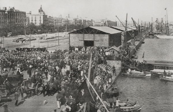 Troops returning from the Philippines, February 27, 1898.  Creator: Unknown.