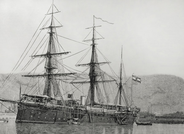 Philippine Revolution (1896-1898): the "Reina Cristina", 1898.  Creator: Unknown.