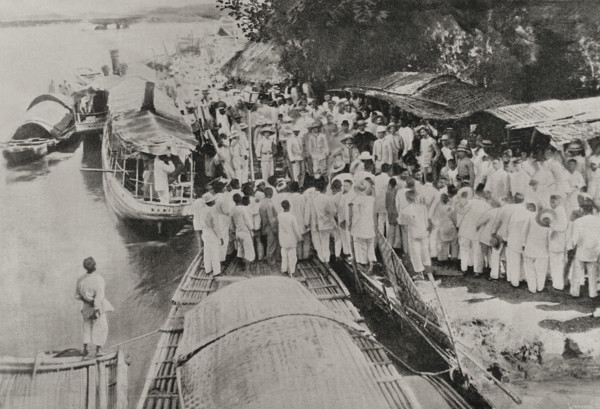 Philippine Revolution (1896-1898): farewell to the Tagalog leaders, Sual (Luzón Island), 1898.  Creator: Enrique Laporta Valor.