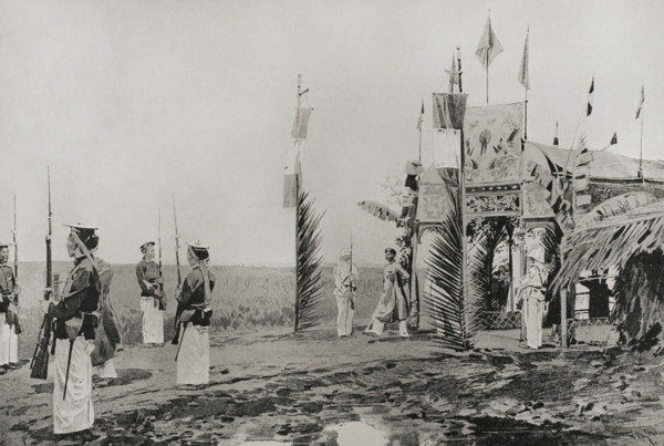 Visit of the Emperor Thanh Thai to the tombs of his ancestors, 1898. Creator: Unknown.