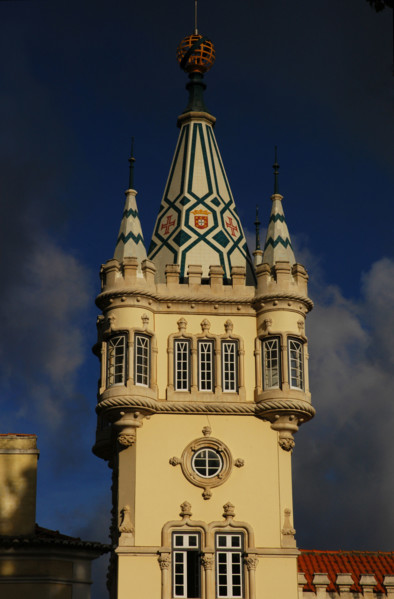 Detail of a tower, Town Hall, Sintra, Portugal, 1906-1909 (2008). Creator: Unknown.