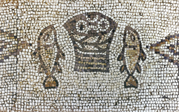 Floor mosaic, Church of the Multiplication, Tabgha, Galilee, Israel, 5th century (2008). Creator: Unknown.