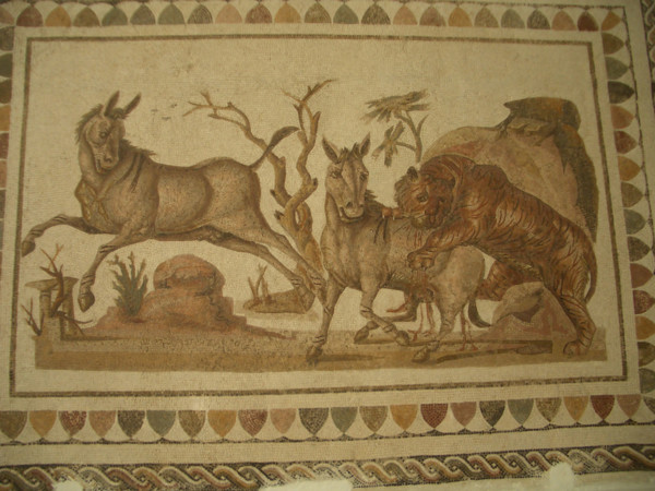 Mosaic, El Jem Museum, El Djem, Tunisia, 2009. Creator: Amanda Waite.