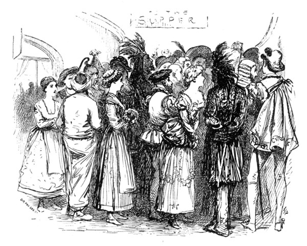 The Savage Club Entertainment, Royal Albert Hall: savages waiting for supper, 1883. Creator: Unknown.