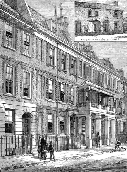 Cheyne-Row, Chelsea, where Thomas Carlyle lived, 1881. Creator: Unknown.