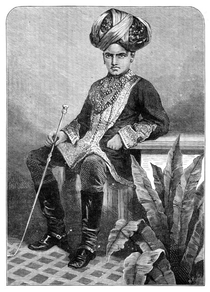 The Maharajah of Mysore in his childhood, 1881. Creator: Unknown.