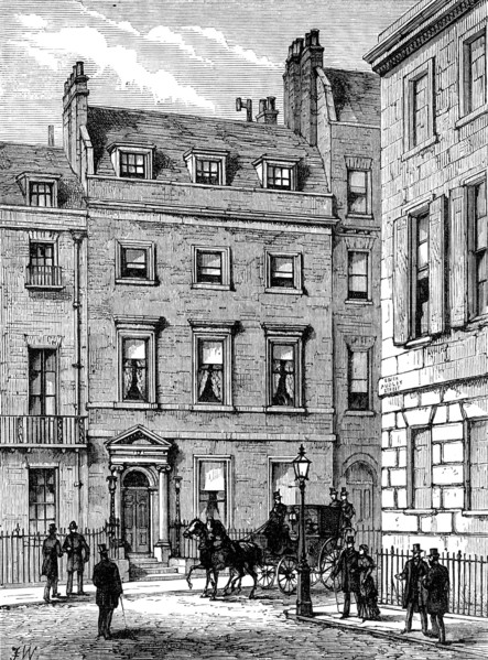 Lord Beaconsfield's house at 19, Curzon-Street, Mayfair, where he died, 1881. Creator: Unknown.