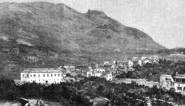 Casamicciola and Mount Epomeo, in the Island of Ischia, Bay of Naples, 1881. Creator: Unknown.