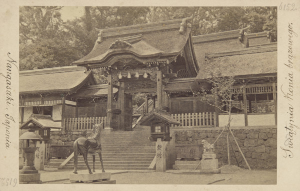 Bronze Horse Buddhist temple, Nagasaki, Japan, 1870-1900.  Creator: Ueno Hikoma.