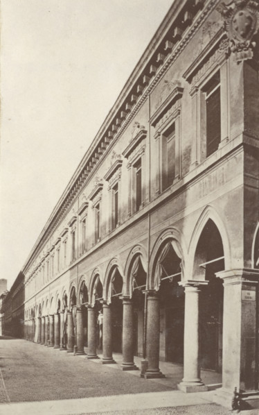 Archaeological Civic Museum façade, Bologna, between 1880-1886. Creator: Giorgio Sommer.