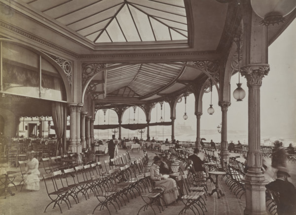 terrace, Kursaal, Ostend, between 1880-1890. Creator: Unknown.