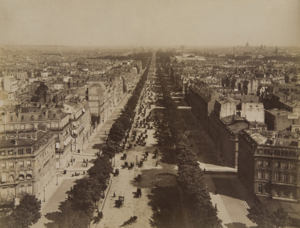 Street view of the Champs Elysees, Paris, 1879-1890. Creator: Unknown.
